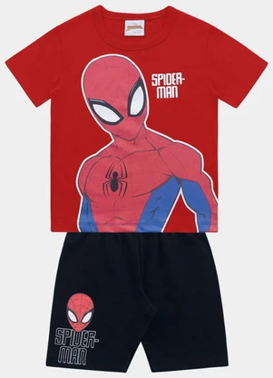 Fakini Kids - Cj.Camiseta/Bermuda Spider-Man Vermelho - FAKINI KIDS