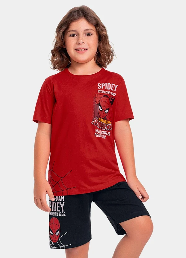 Fakini Kids - Cj.Camiseta/Bermuda Spider-Man Vermelho 3