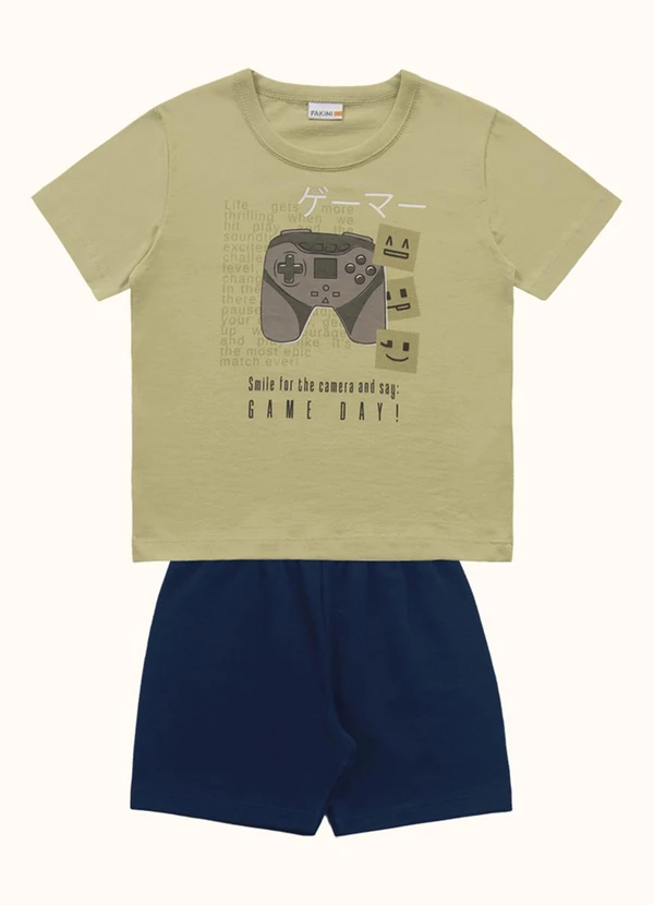 Fakini Kids - Cj.Camiseta/Bermuda Verde 3