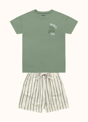 Fakini Kids - Cj.Camiseta/Bermuda Verde - FAKINI KIDS