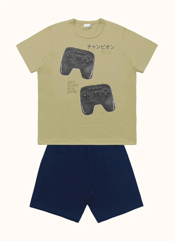 Fakini Kids - Cj.Camiseta/Bermuda Verde