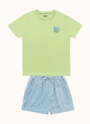 Fakini Kids - Cj.Camiseta/Bermuda Verde - FAKINI KIDS