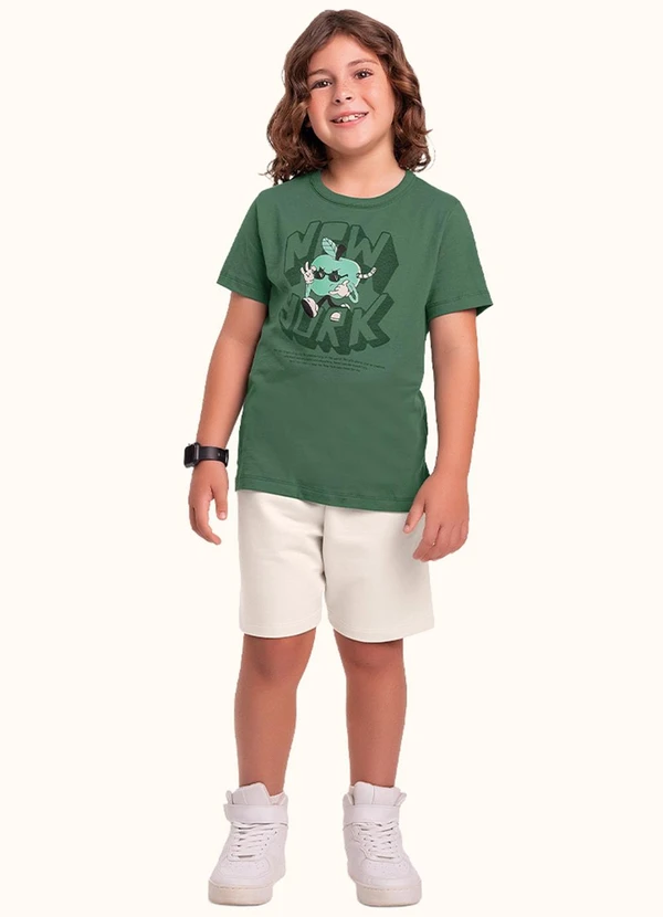 Fakini Kids - Cj.Camiseta/Bermuda Verde
