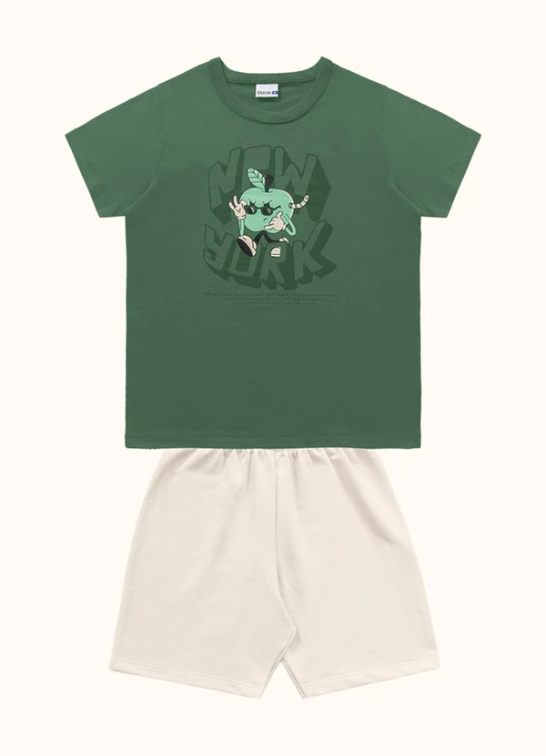 Fakini Kids - Cj.Camiseta/Bermuda Verde 3