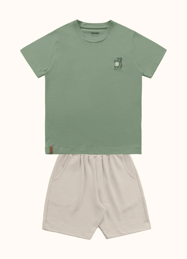 Fakini Kids - Cj.Camiseta/Bermuda Verde 3