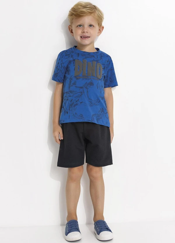 Fakini - Conjunto Infantil Dinossauro Azul