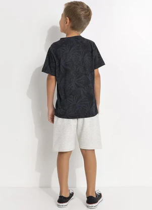 Fakini - Conjunto Infantil Estampado Cinza - FAKINI