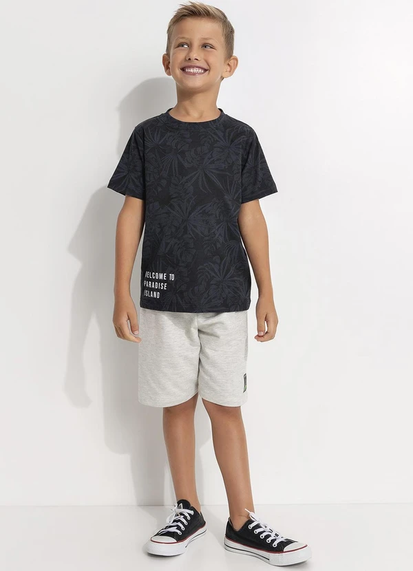 - Conjunto Infantil Estampado Cinza 1