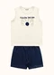 Fakini Kids - Cj.Regata/Bermuda Azul - variação: Bege