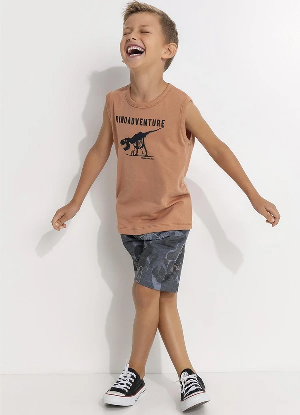 - Conjunto Infantil Dinossauro Marrom 3