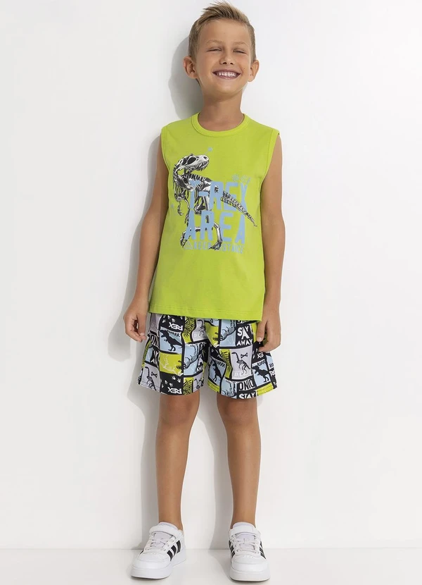 Fakini - Conjunto Infantil Dinossauro Verde