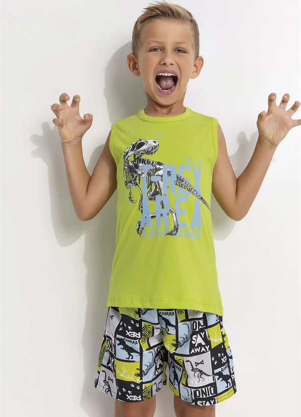 Fakini - Conjunto Infantil Dinossauro Verde 4