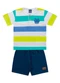Outlet - Conjunto Camiseta e Bermuda Verde - variação: Azul