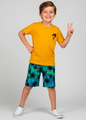 Turminha - Conj Inf Masc Palmeira Amarelo - TURMINHA