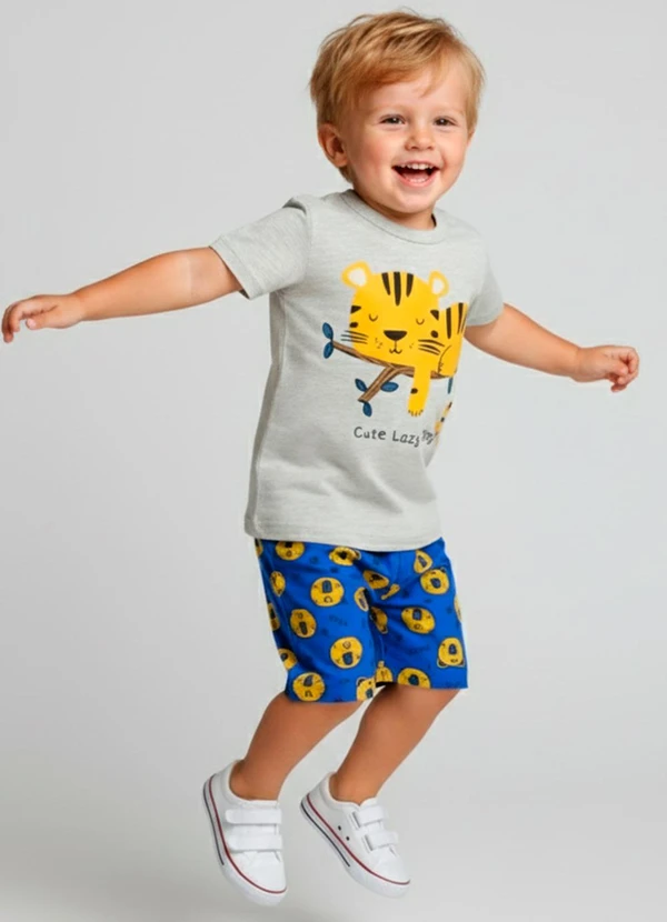 Turminha - Conj Inf Masc Tigre Cinza 2