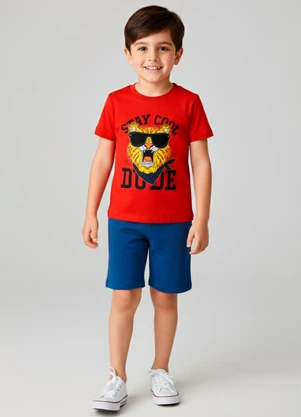 Turminha - Conj Inf Masc Tigre Stay Verm - TURMINHA