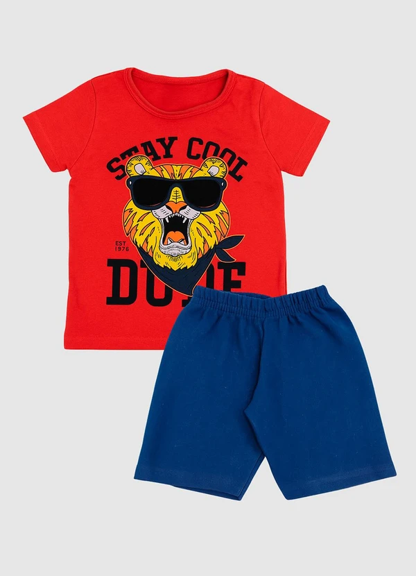 Turminha - Conj Inf Masc Tigre Stay Verm 2