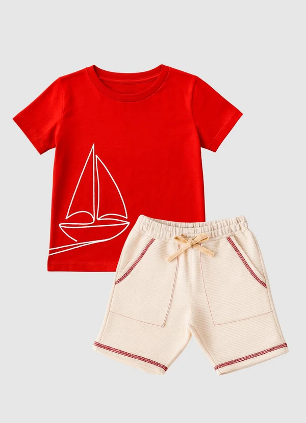 Turminha - Conj Inf Masc Veleiro Vermelho 2