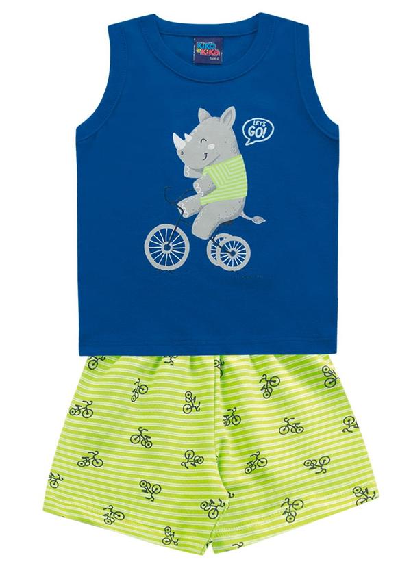 Kiko e Kika - Conjunto Regata e Bermuda Azul
