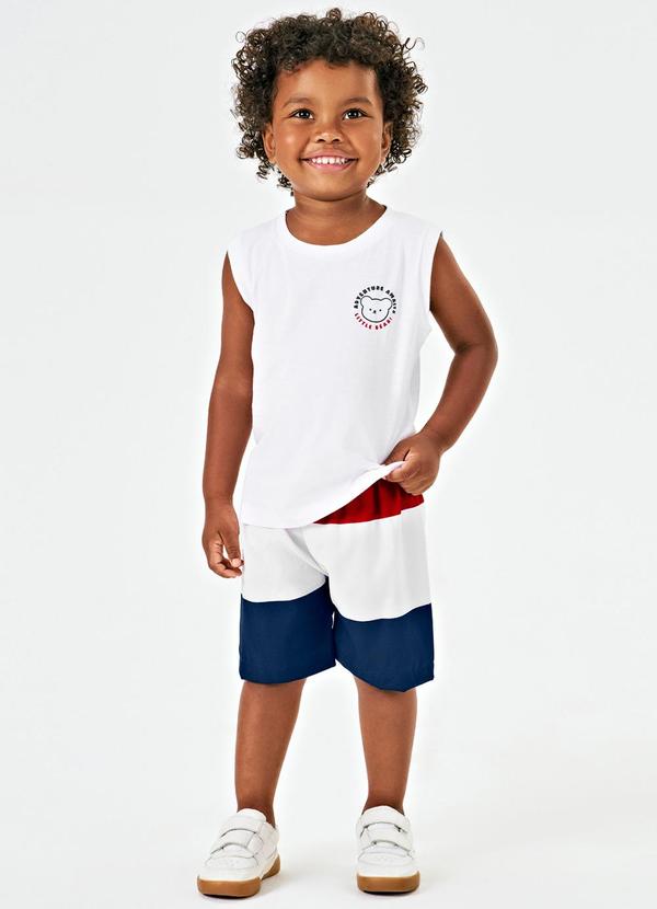 Kiko e Kika - Conjunto Regata e Bermuda Branco