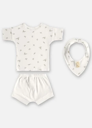 Up Baby - Conjunto 3 Peças Unissex Bebê Branco - UP BABY