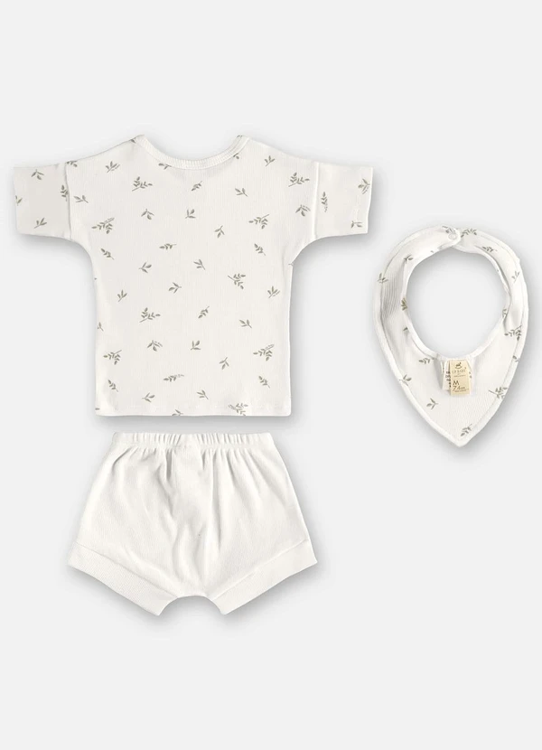 Up Baby - Conjunto 3 Peças Unissex Bebê Branco 2