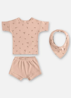 Up Baby - Conjunto 3 Peças Unissex Bebê Rosa - UP BABY
