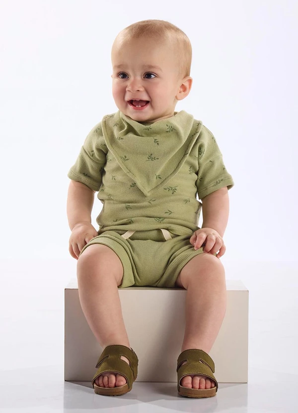 Up Baby - Conjunto 3 Peças Unissex Bebê Verde