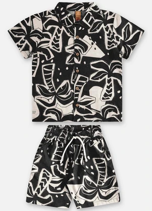 Up Baby - Conjunto Algodão Infantil Preto - UP BABY