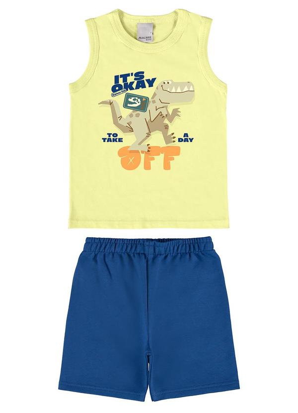 Malwee Kids - Conjunto Amarelo Claro Day Off Menino