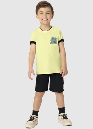 Malwee Kids - Conjunto Amarelo Claro Feel Better Microfibra - MALWEE KIDS
