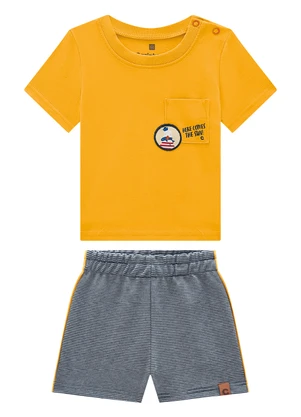Carinhoso - Conjunto Amarelo Mostarda Comfort Menino - CARINHOSO