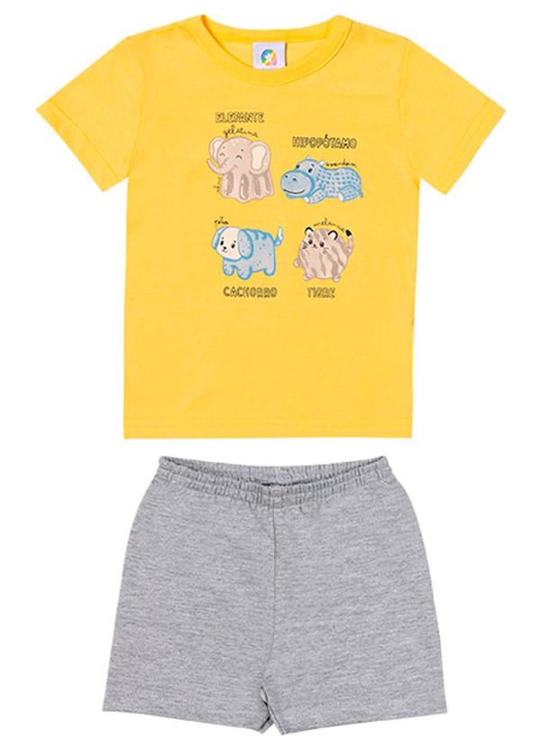 Alenice - Conjunto Animais Divertidos Menino Amarelo