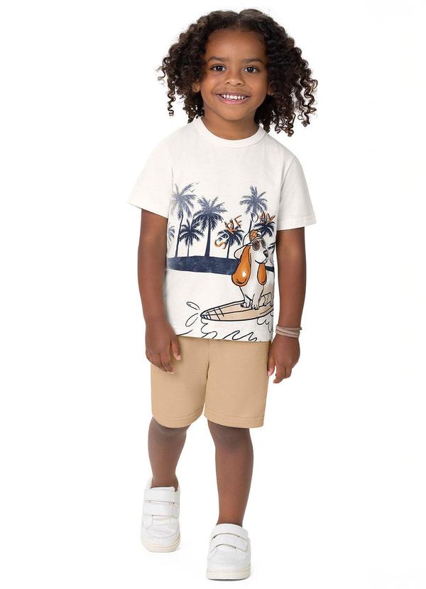 Alenice - Conjunto Animal Surfista Menino Branco