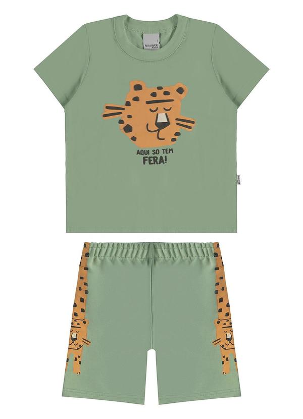 Malwee Kids - Conjunto Aqui Só Tem Fera Verde Musgo