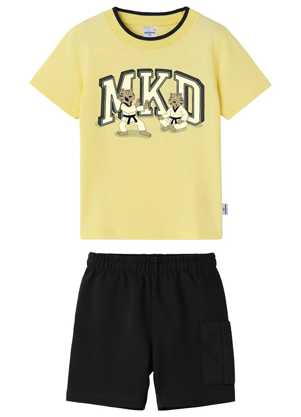 Malwee Kids - Conjunto Artes Marciais Mkd Amarelo Claro