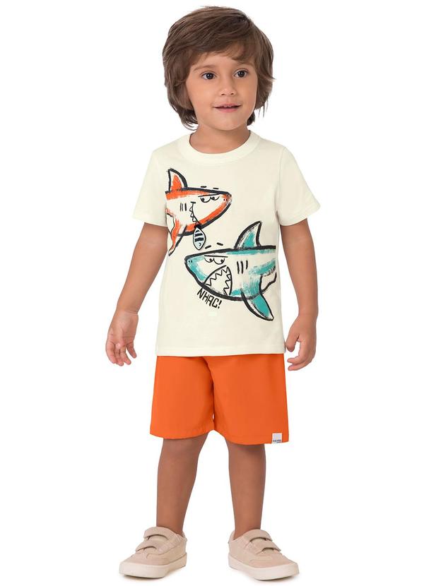 Malwee Kids - Conjunto Ataque do Tubarão Off White 1