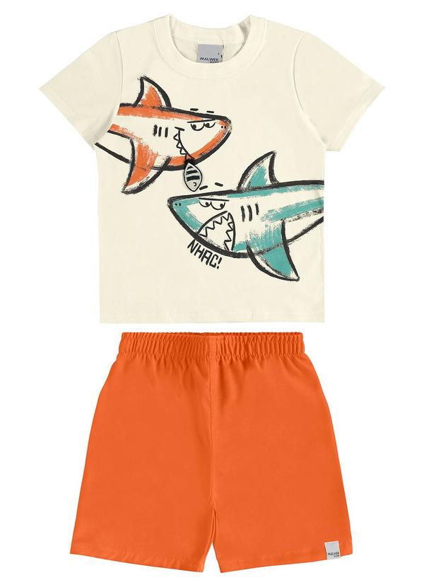Malwee Kids - Conjunto Ataque do Tubarão Off White 2