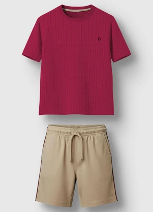 Carinhoso - Conjunto Athletic Sport Dept. Texturizado Bordô - CARINHOSO