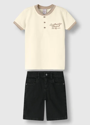 Carinhoso - Conjunto Authentic Brand Branco - CARINHOSO