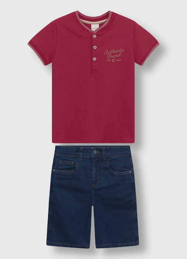 Carinhoso - Conjunto Authentic Brand Vermelho