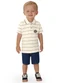 Carinhoso - Conjunto Authentic em Piquet Linho Verde - variação: Branco