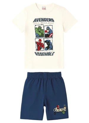 Malwee Kids - Conjunto Avengers Assemble Marvel® Off White - MALWEE KIDS
