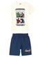 Malwee Kids - Conjunto Avengers Assemble Marvel® Preto - variação: Off White