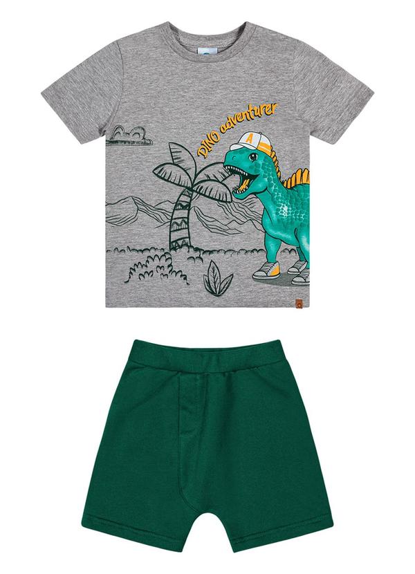 Alenice - Conjunto Aventuras de um Dinossauro Menino Cinza