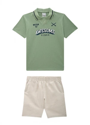Malwee Kids - Conjunto Awesome Vibes Verde Menta - MALWEE KIDS