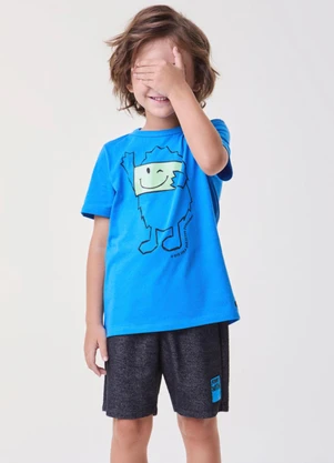 Bimbi - Conjunto Azul de Moletom Mescla Azul - BIMBI