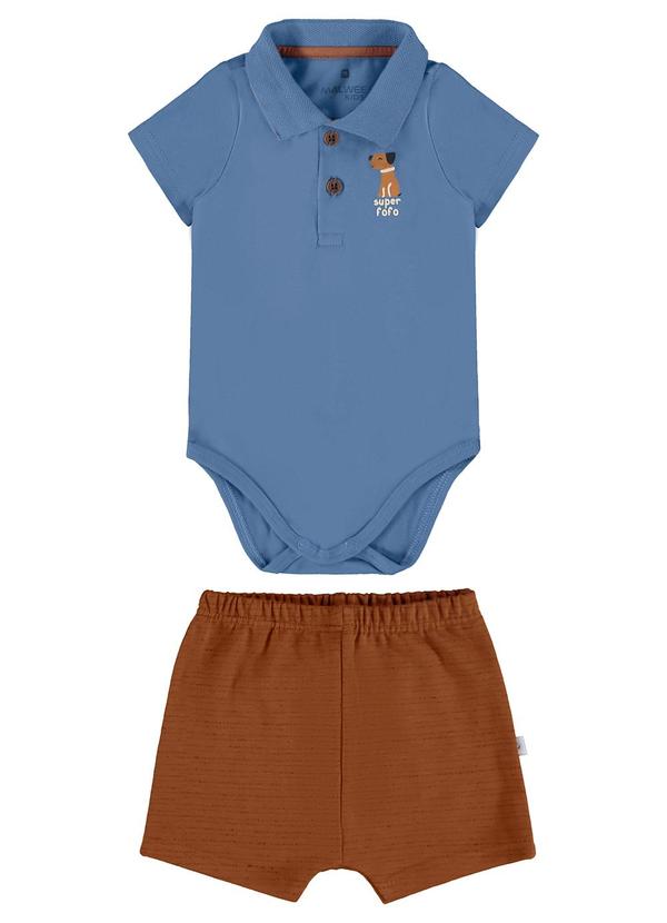 Malwee Kids - Conjunto Azul Escuro Body Super Fofo Menino 2