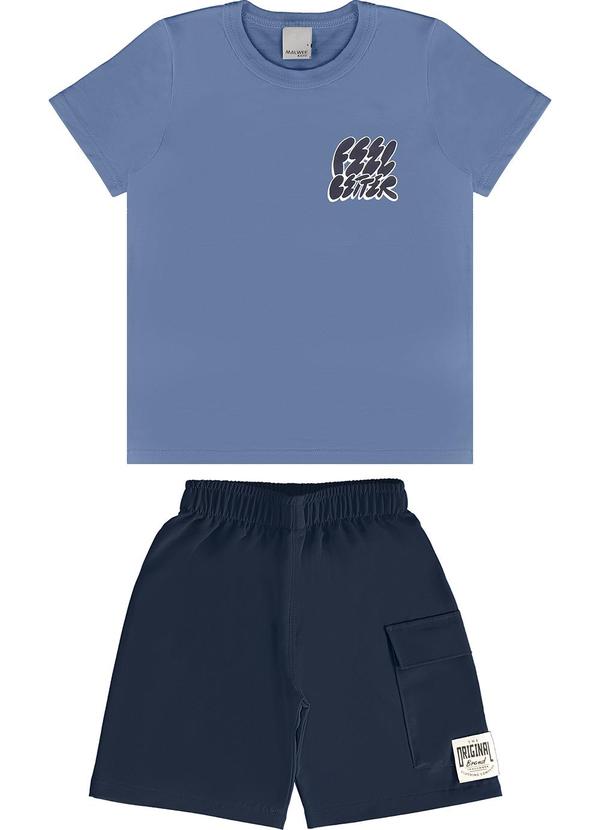 Malwee Kids - Conjunto Azul Escuro Feel Better Microfibra