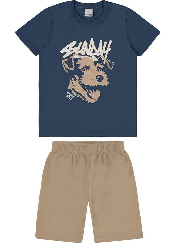 Malwee Kids - Conjunto Azul Escuro Sunday em Moletinho Menino 2